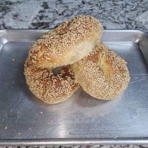 Sesame Bagel (6) and schmear of your choice
