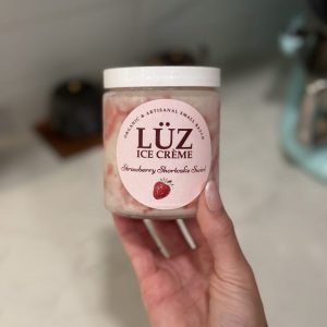 Organic Strawberry Shortcake Swirl Ice Cream